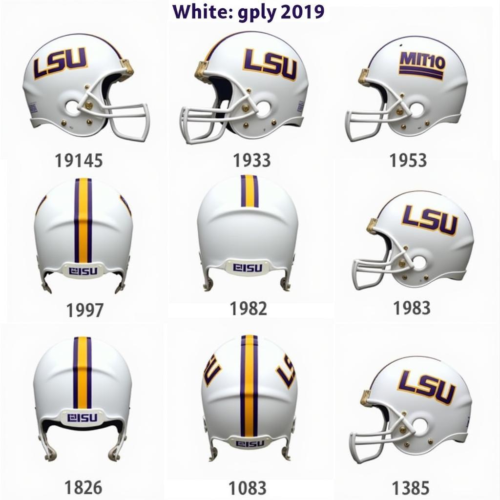 LSU White Helmets Evolution Through the Years