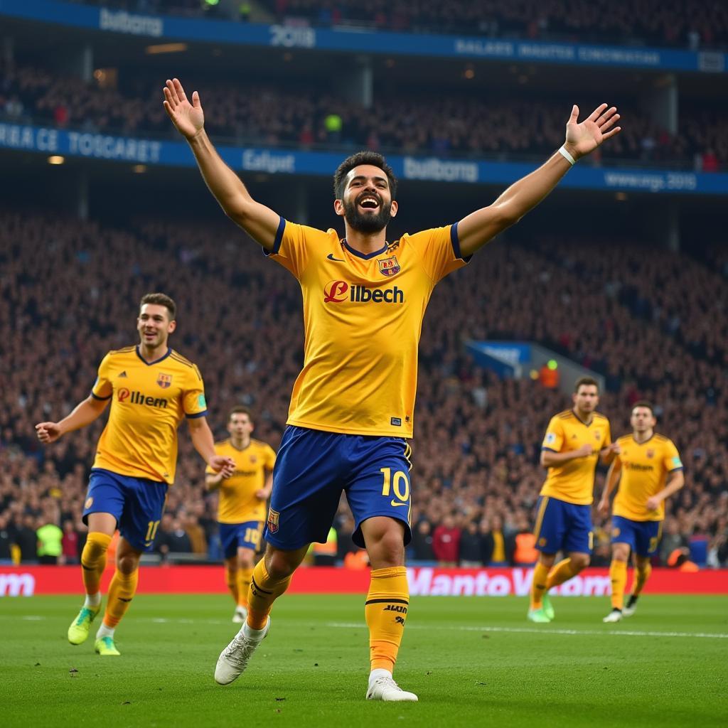 Lucas Ferreira Celebrating a Goal