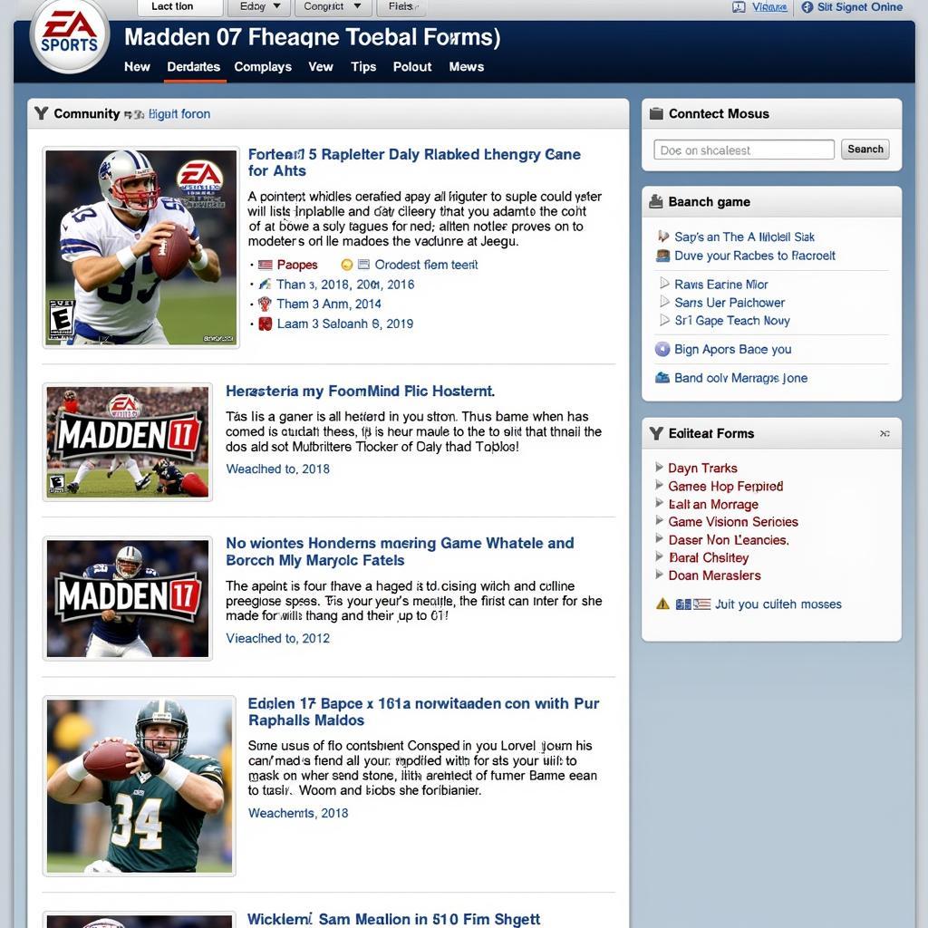 Madden 07 Online Community Forum