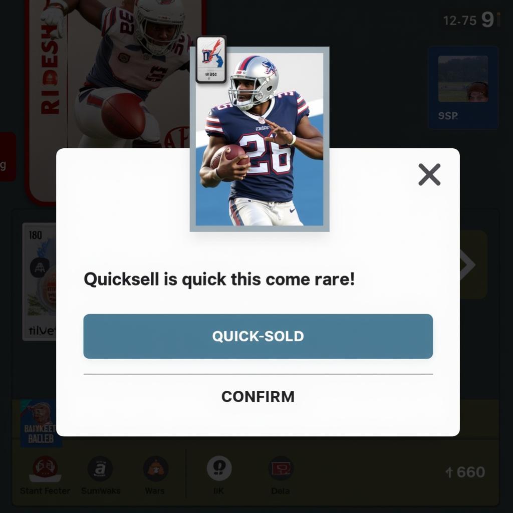 Madden 24 Quicksell Interface