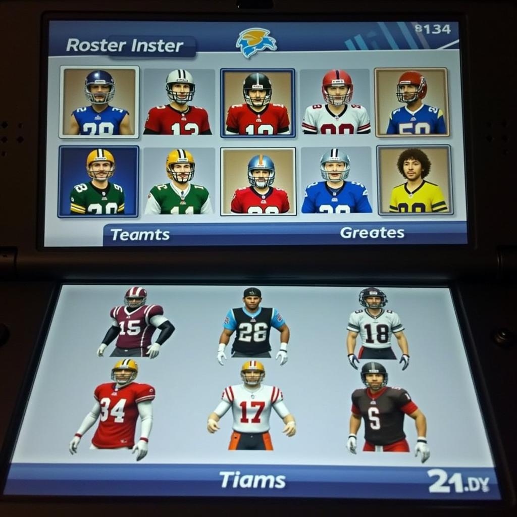 Madden DS Roster Selection Screen