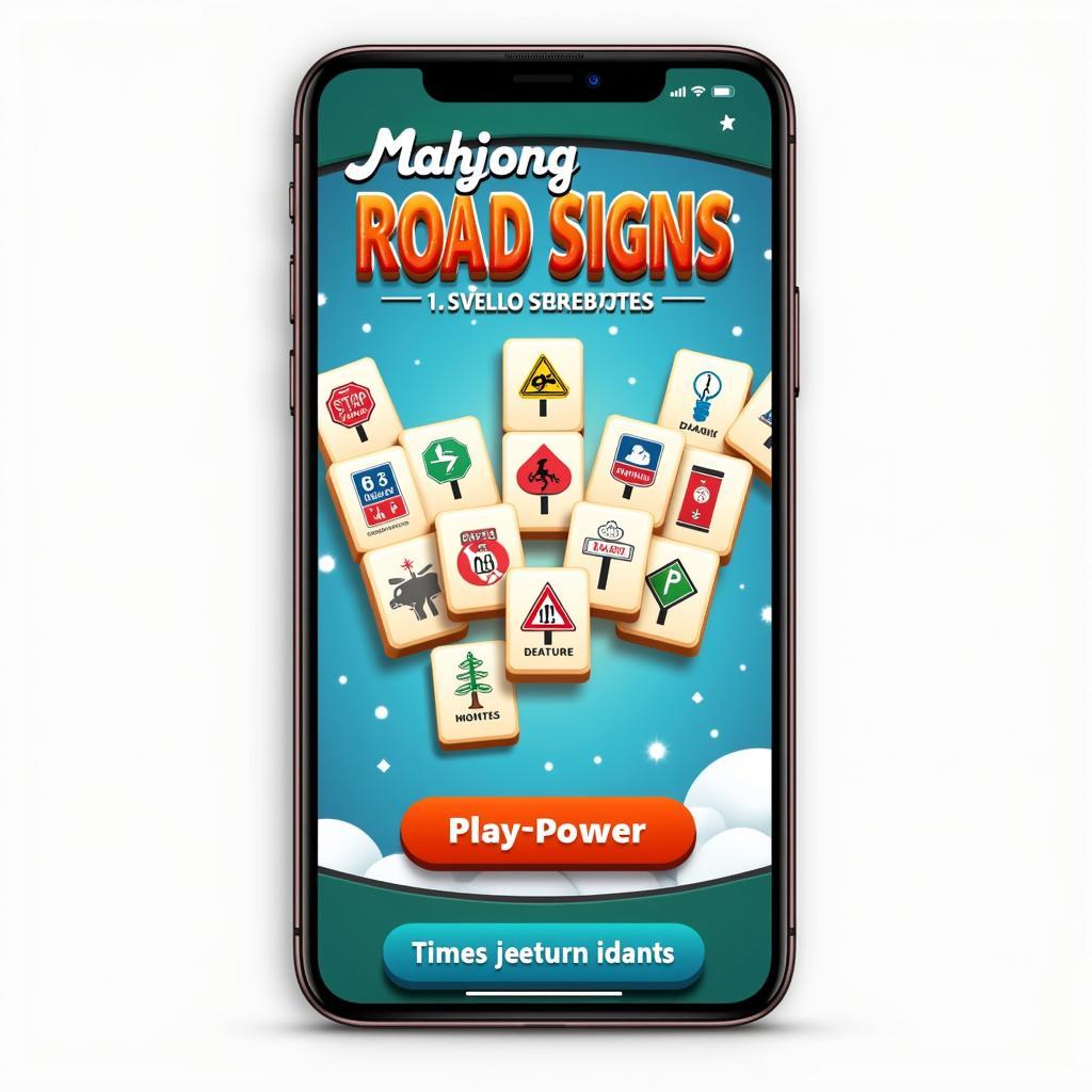 Mahjong Road Signs Game Mobile App