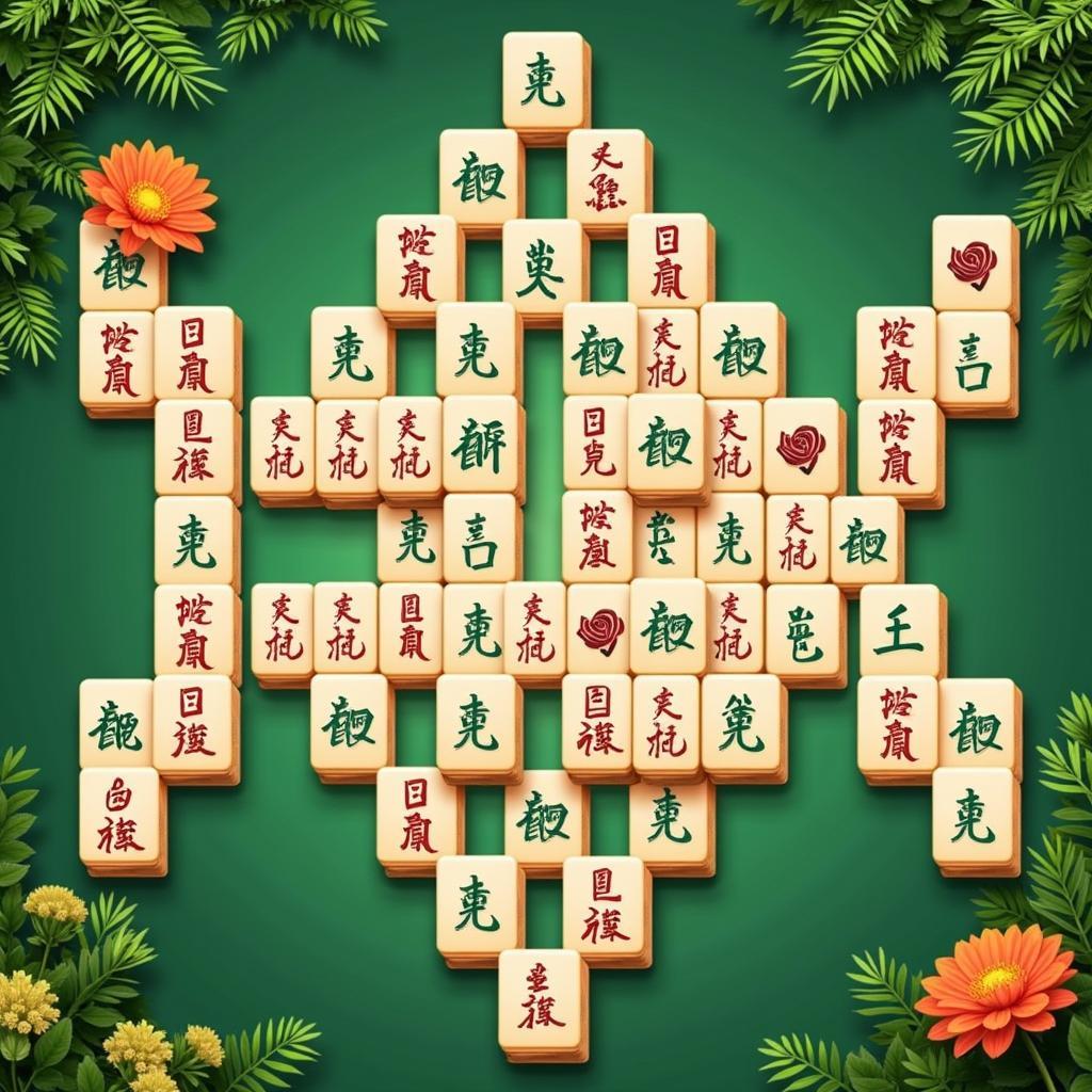 Mahjong The Secret Garden Gameplay Screenshot