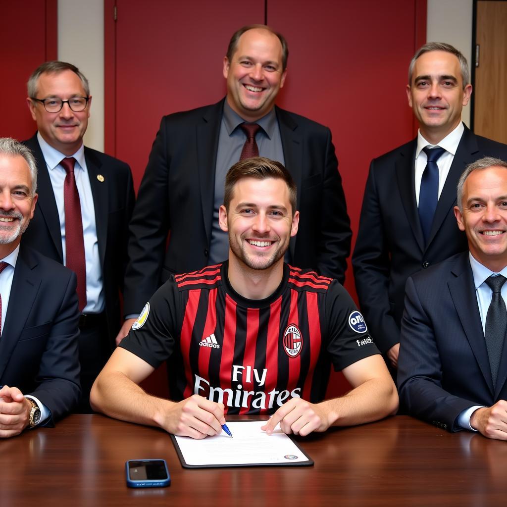 Mark Deketelaere signing for AC Milan