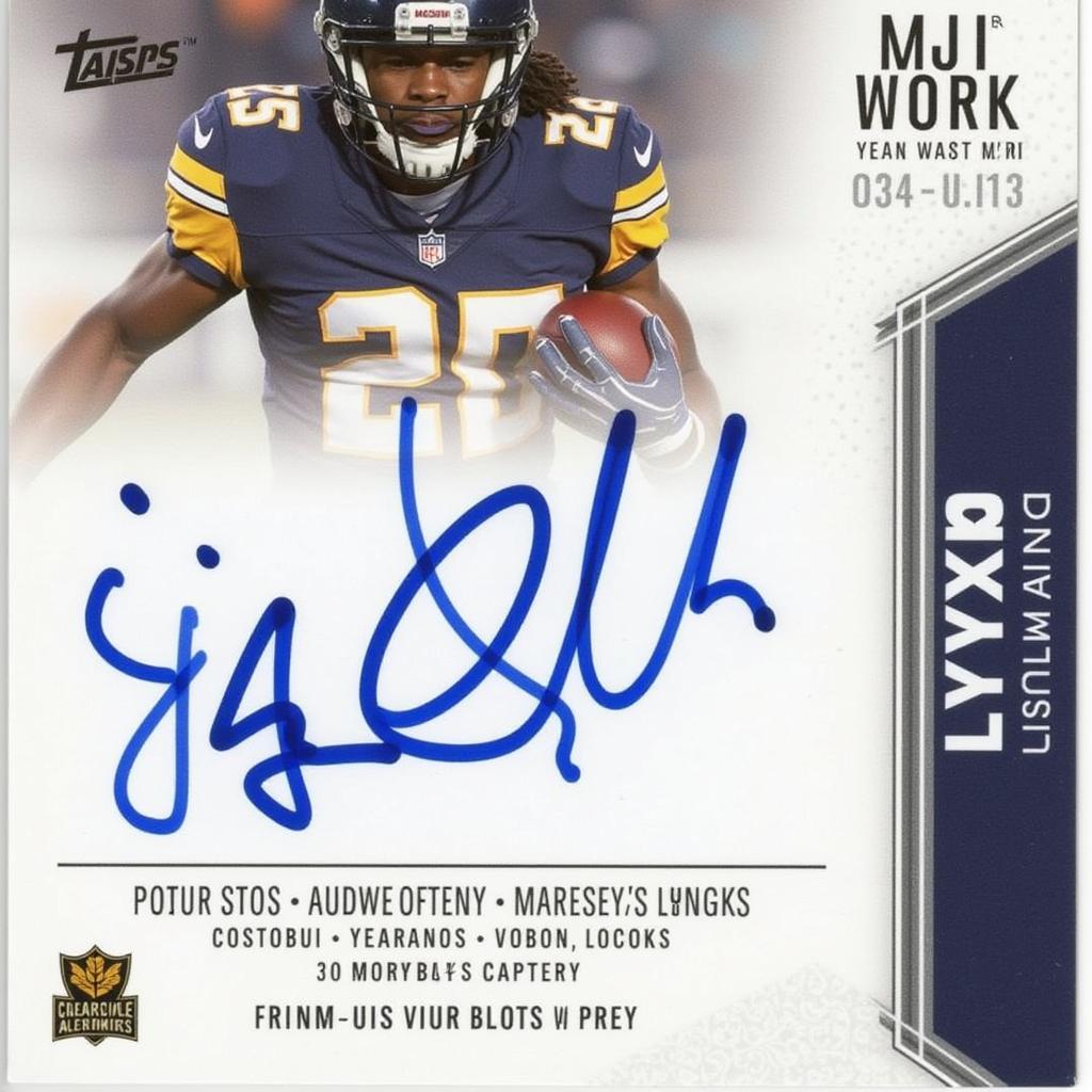 Marshawn Lynch Autographed Card