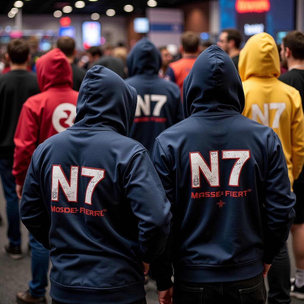 Mass Effect Fans Showing Off Their N7 Hoodies