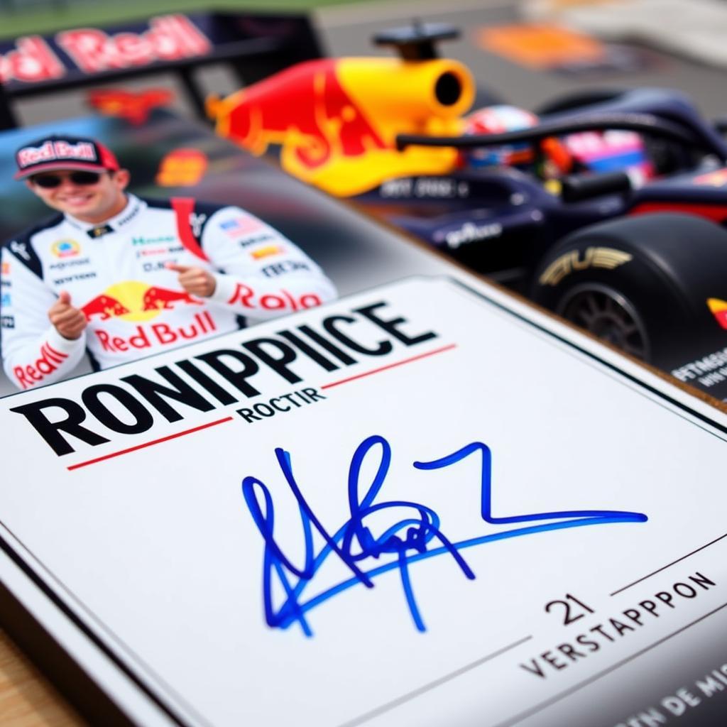 Autographed Max Verstappen Card 