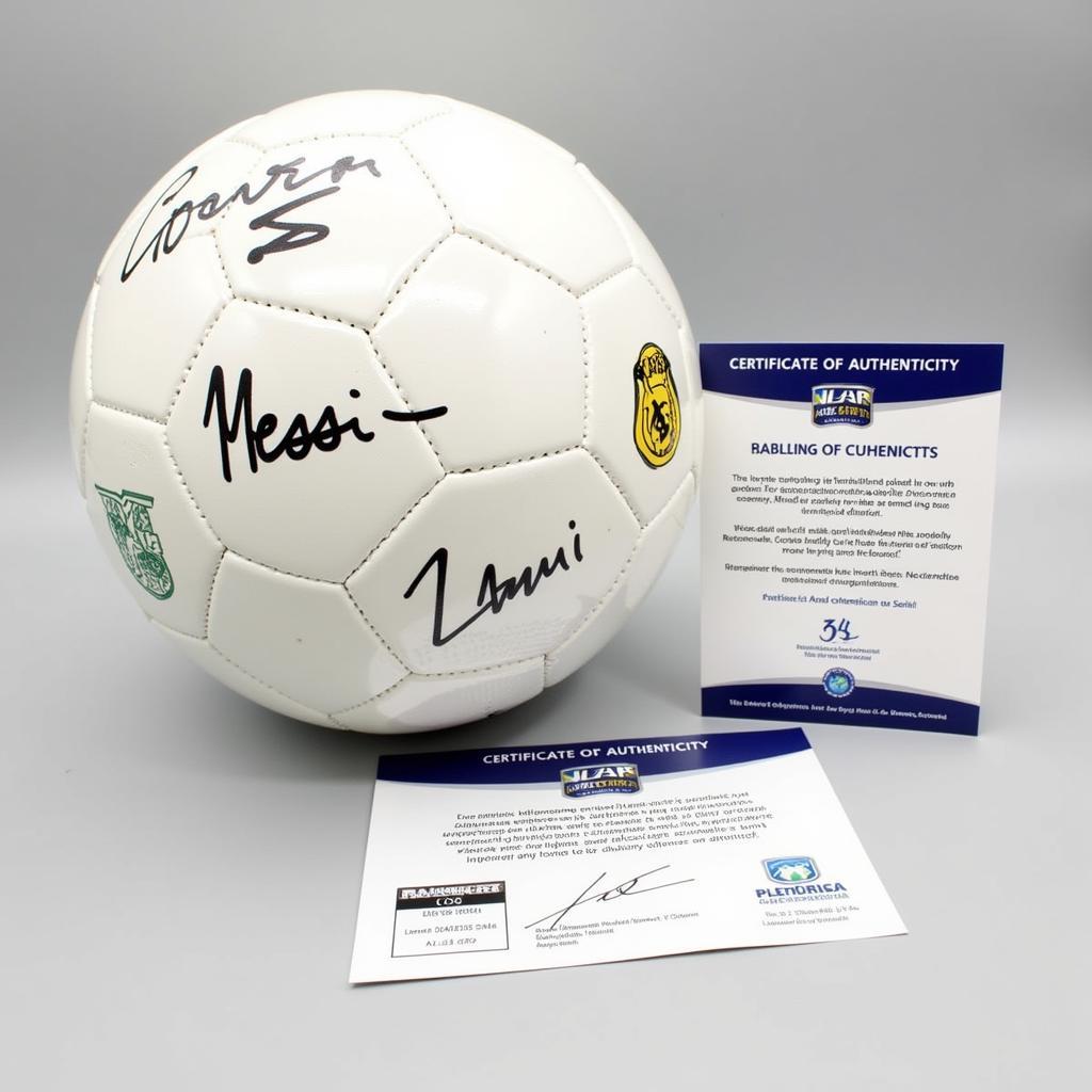 Messi Signed Soccer Ball with Certificate of Authenticity