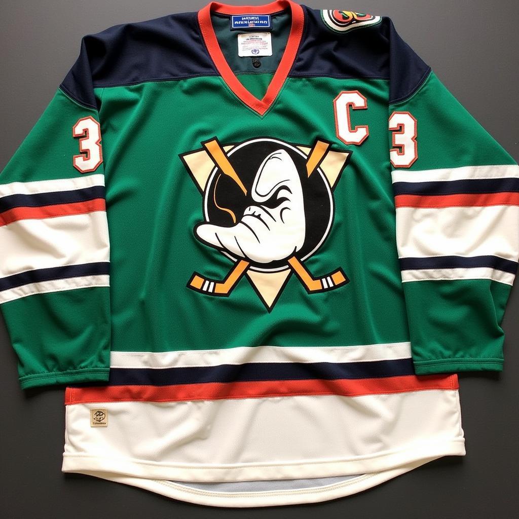 Mighty Ducks Vintage Jersey: A Game-Worn Example