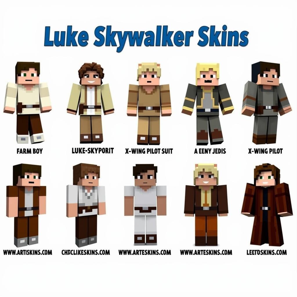 Downloadable Minecraft Luke Skywalker Skins