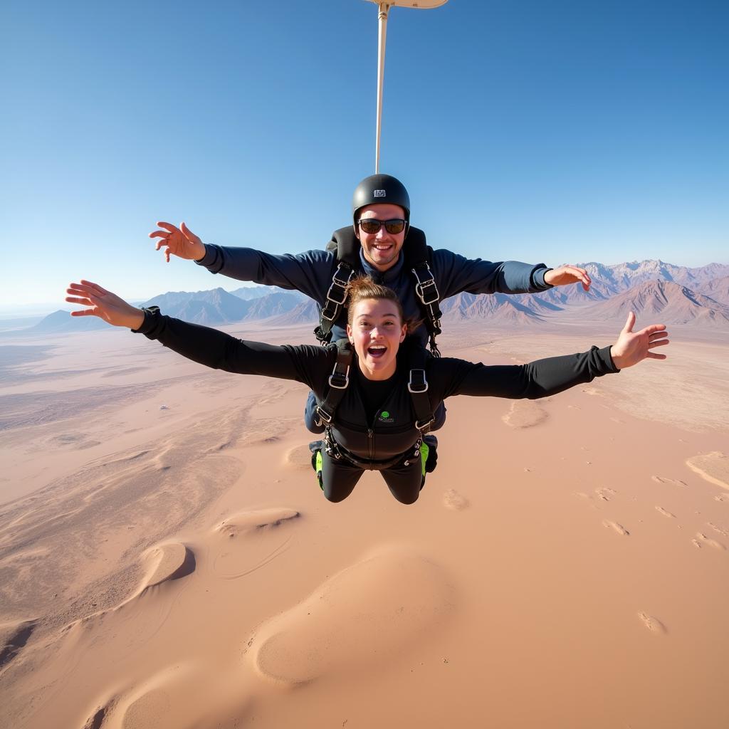 Mirage Skydiving Freefall: Soaring Above the Desert