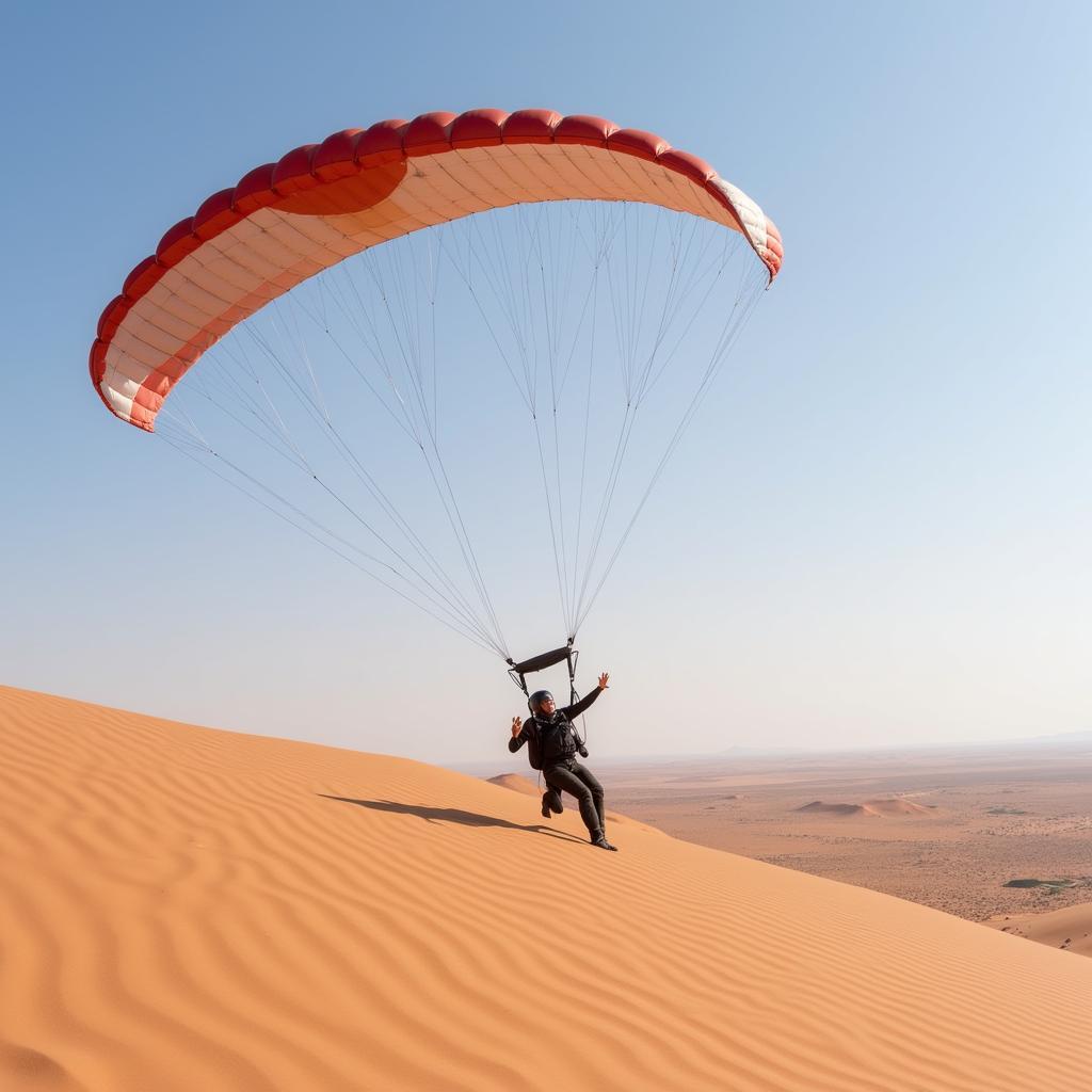 Mirage Skydiving Landing: Touching Down in the Desert