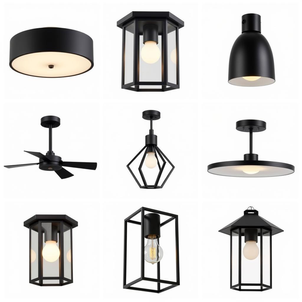 Modern Black Outdoor Ceiling Light Styles for Contemporary Homes