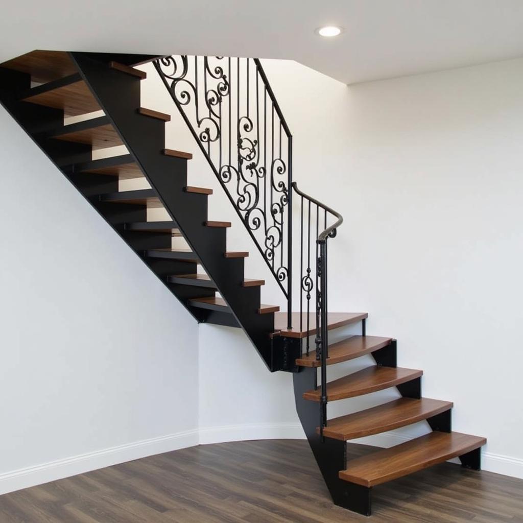 Modern Cast Iron Staircase with Minimalist Design