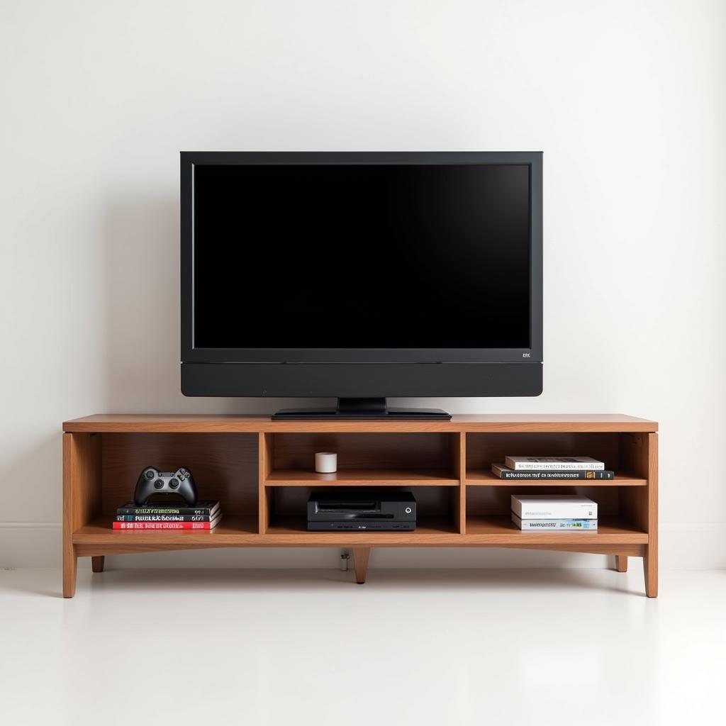 Modern TV Stand with Ample Storage for Media Devices