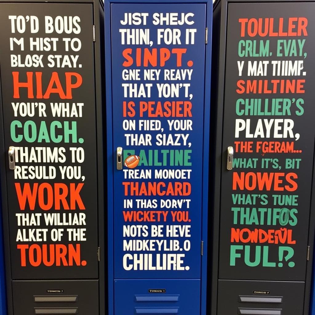 Motivational Quotes on Printable Football Locker Signs for Increased Team Spirit