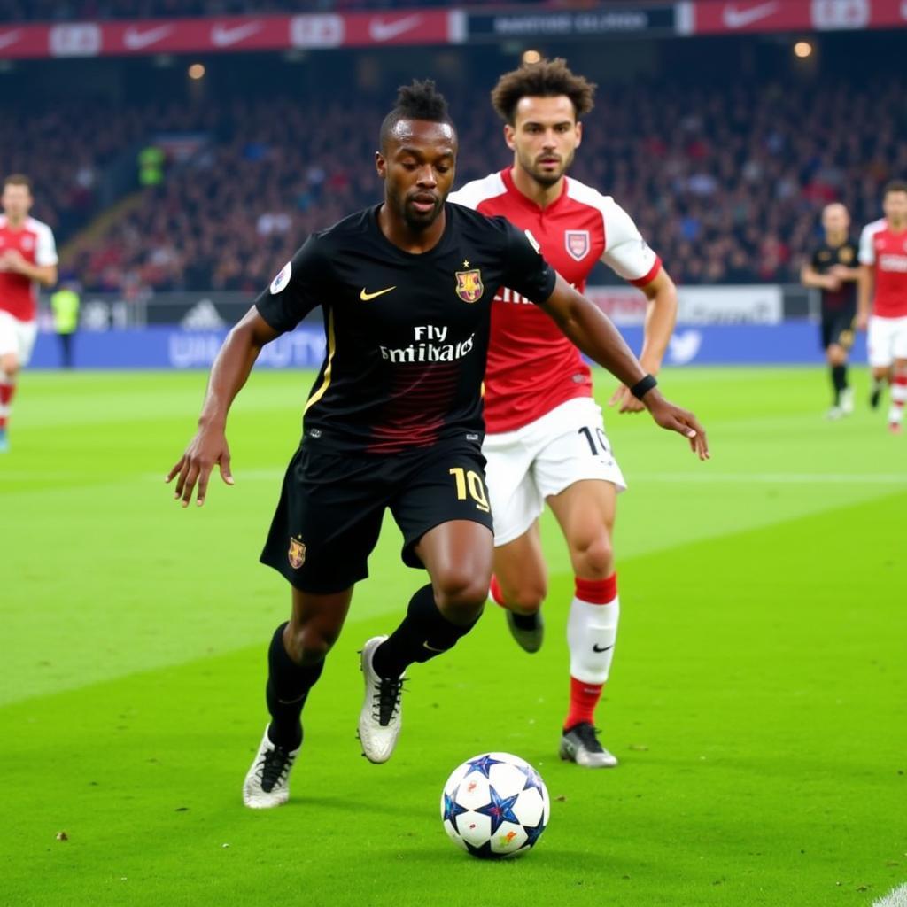 Moussa Diaby showcasing his pace and dribbling skills in FIFA 21