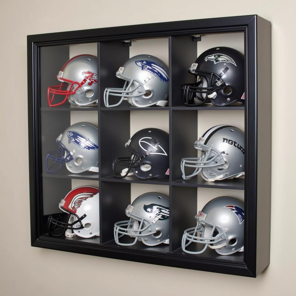 Multi-Helmet NFL Display Case - Wall Mounted