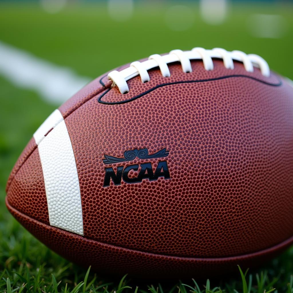 NCAA Football Ball Close Up