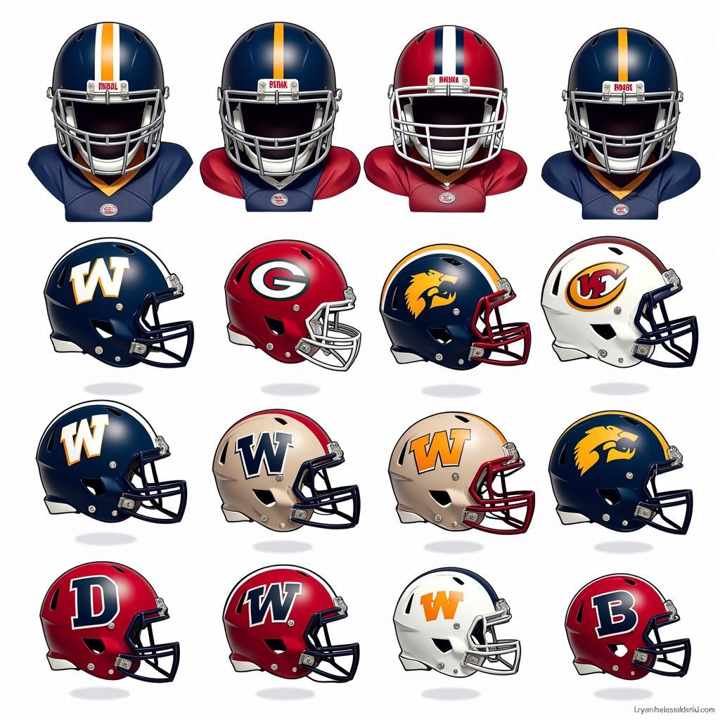 NCAA Football Helmet Designs and Personalization