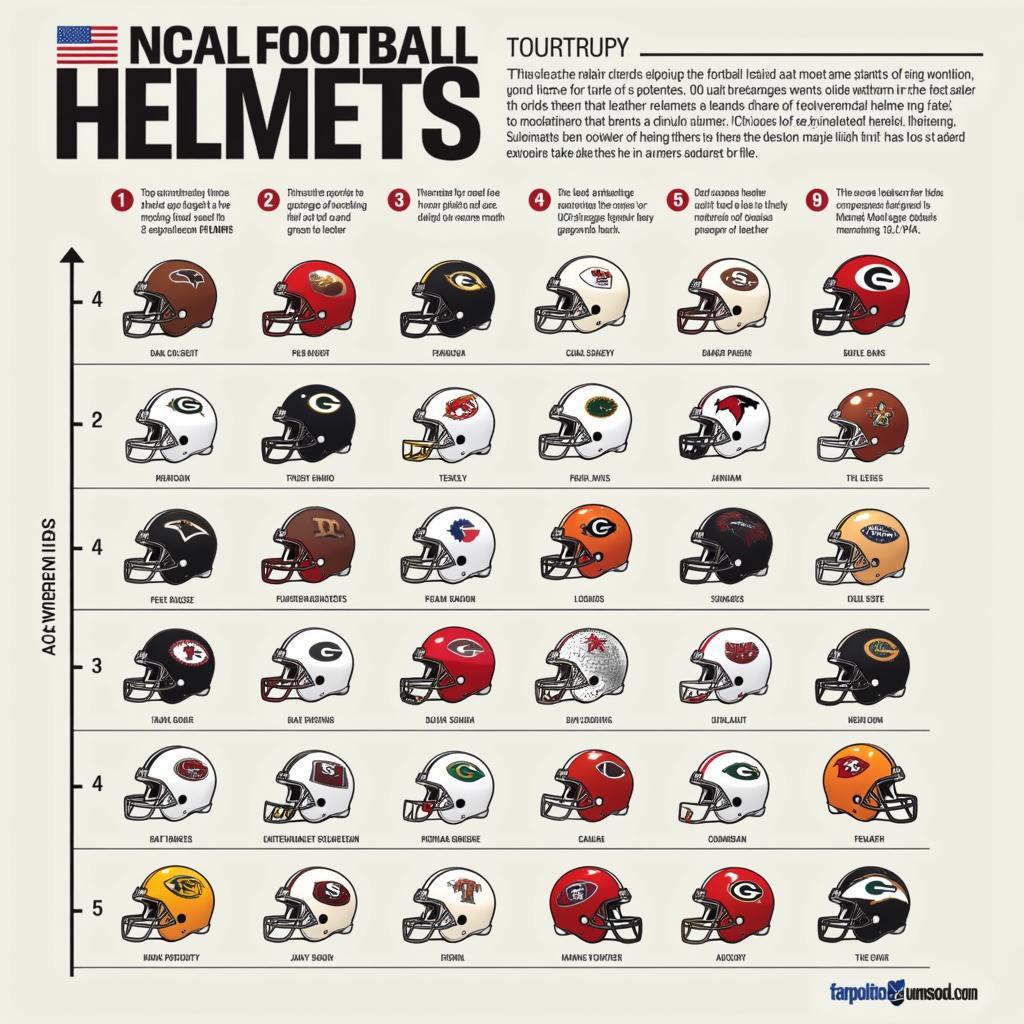 Evolution of NCAA Football Helmets