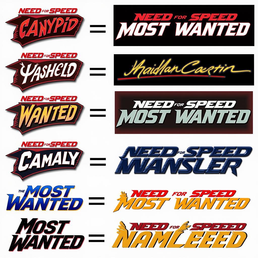 Evolution of the Need for Speed Most Wanted Logo