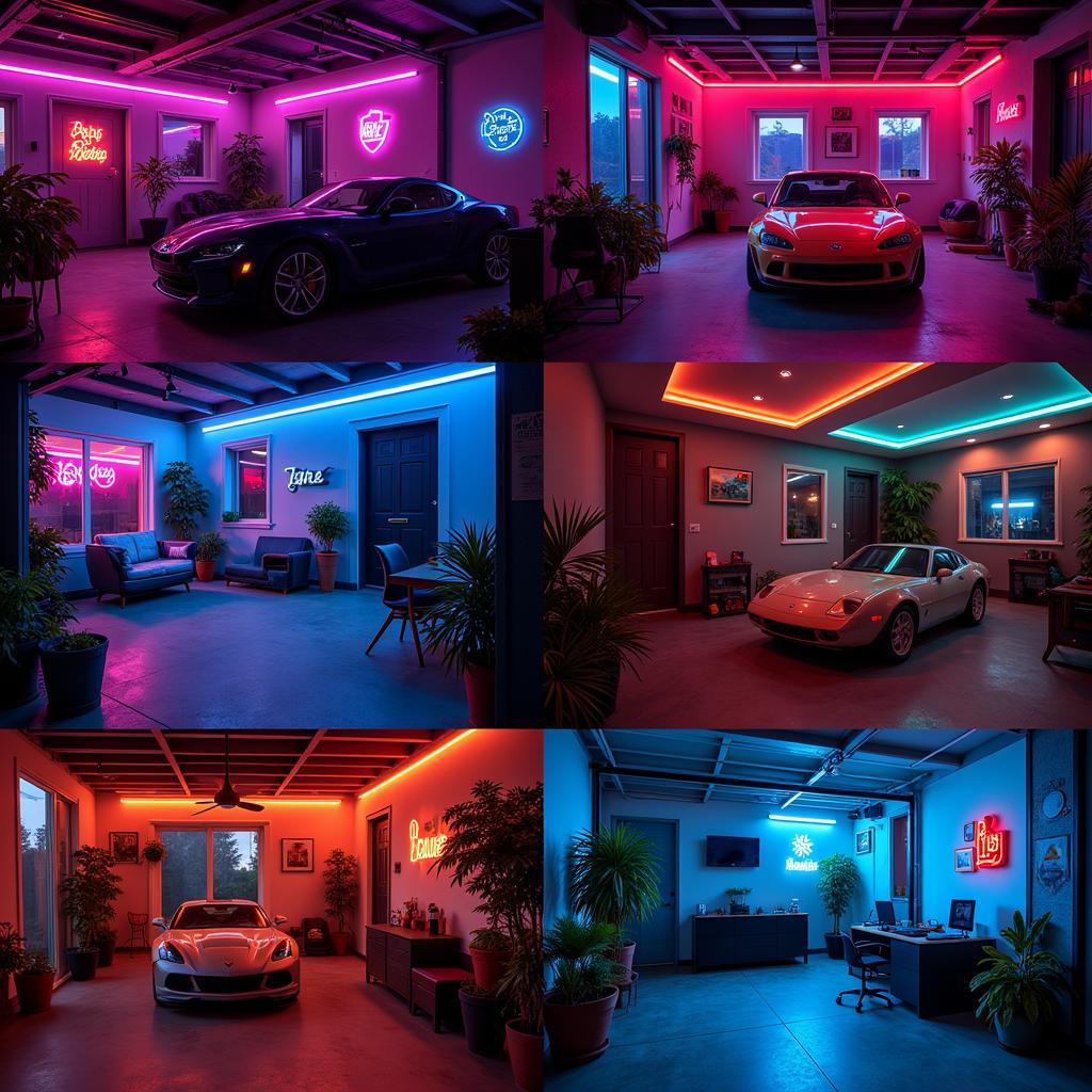 Neon Garage Lighting Ideas