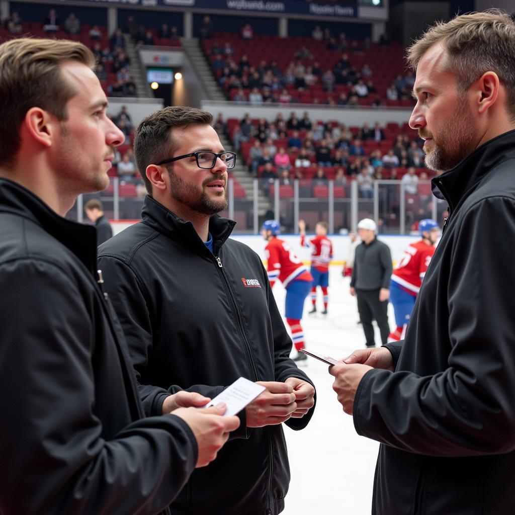 Networking at a Hockey Combine