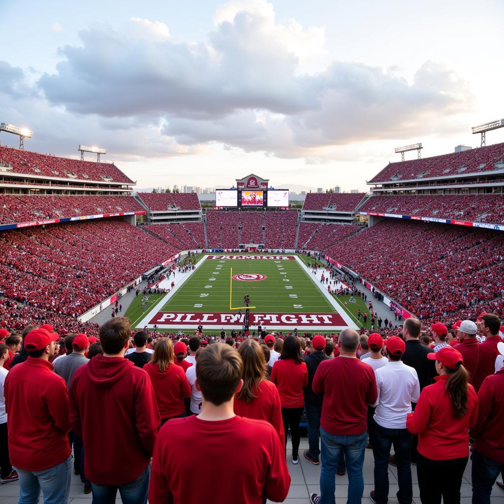 New Mexico State Fans Singing the Fight Song