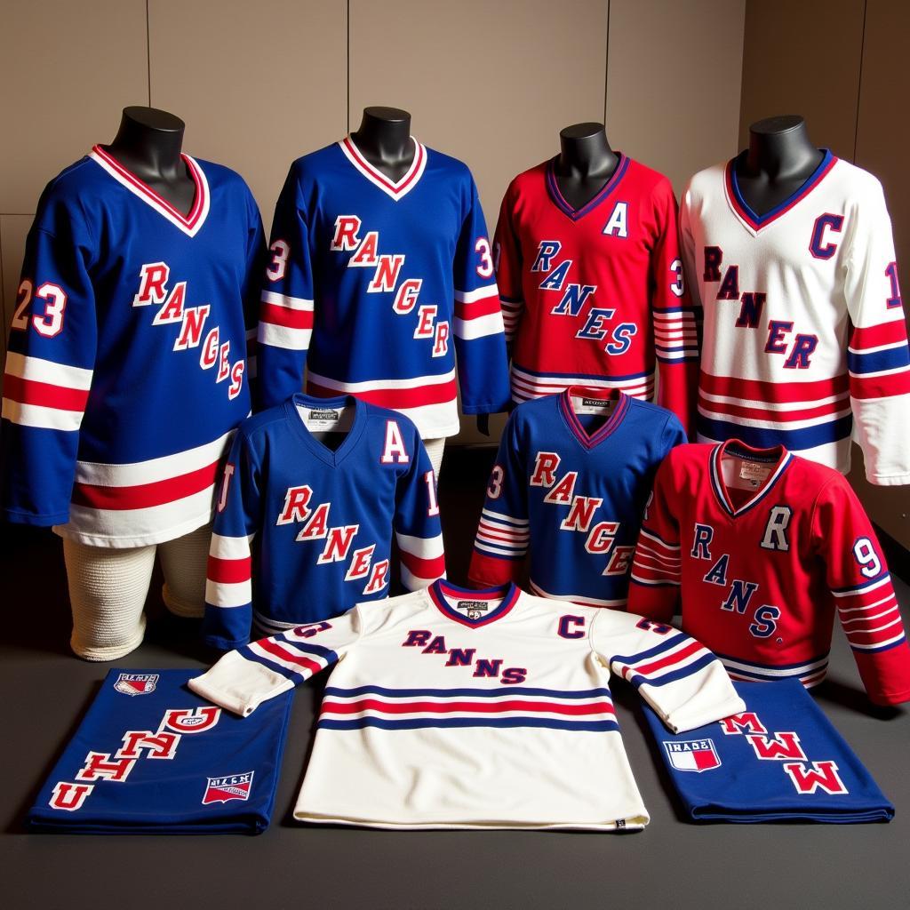 Collection of Vintage New York Rangers Jerseys