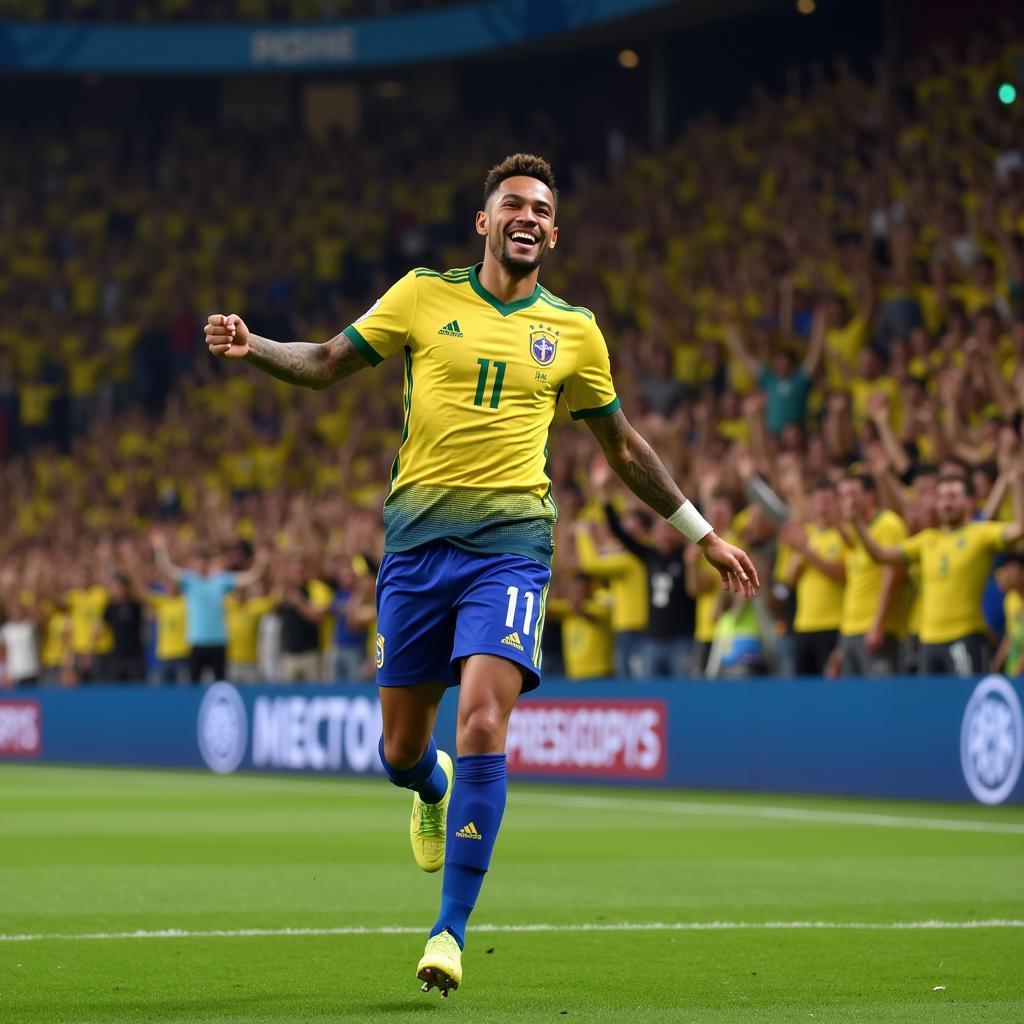 Neymar Jr celebrates a goal in FIFA 21