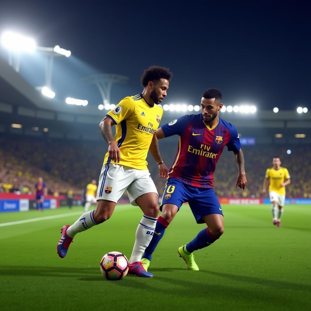 Neymar Jr executing skill moves in FIFA 21.