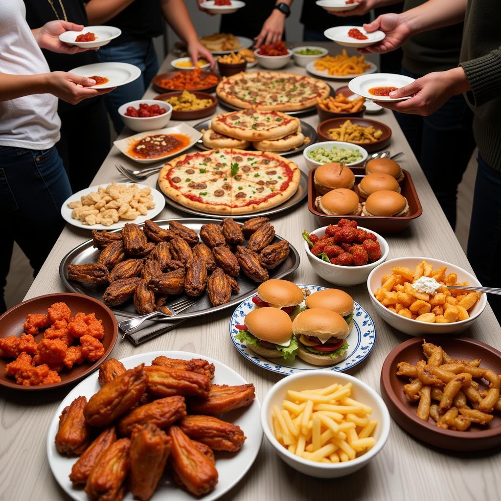 NFL Draft Party Food Spread