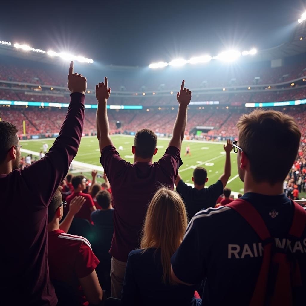 NFL Fans Cheering and Enjoying the Game