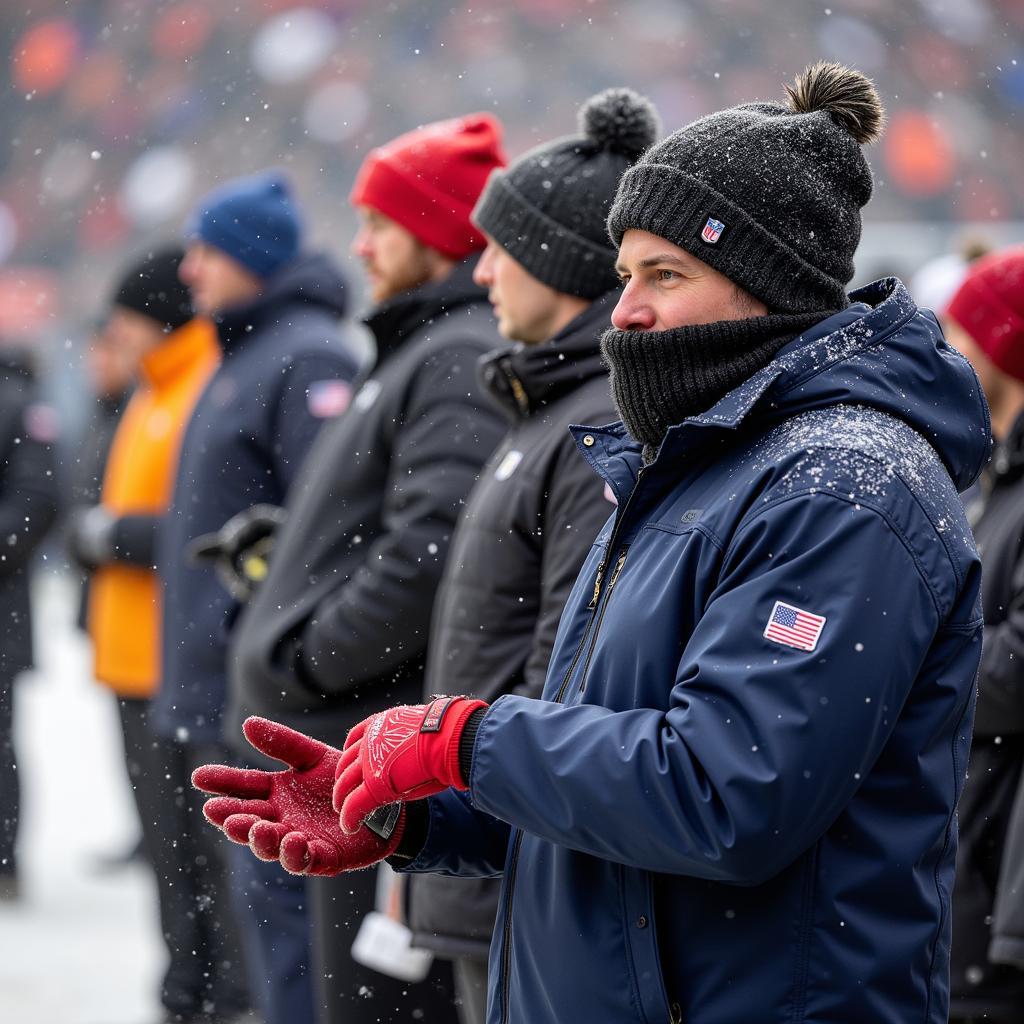 NFL Players Braving the Cold in Specialized Gear