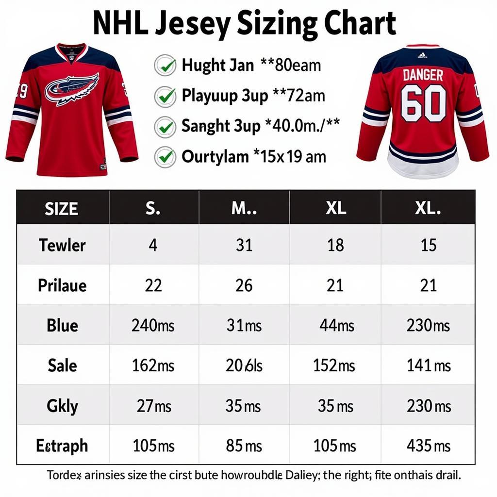 NHL Jersey Sizing Guide