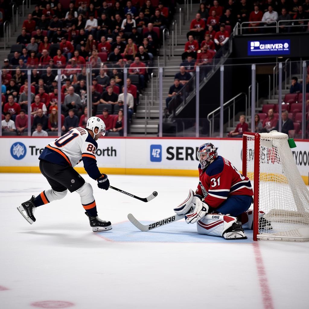 NHL Overtime Shootout Scene