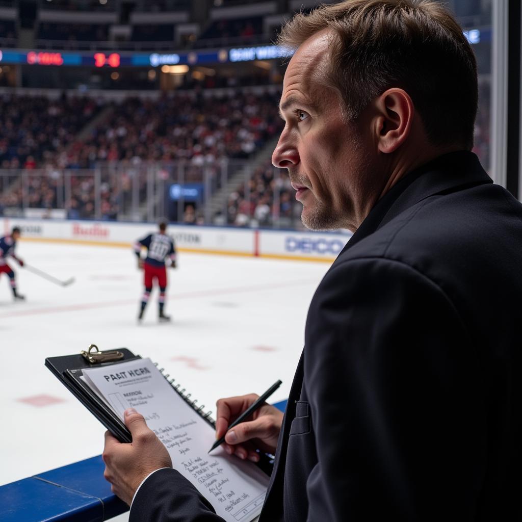 NHL Scout Evaluating Player