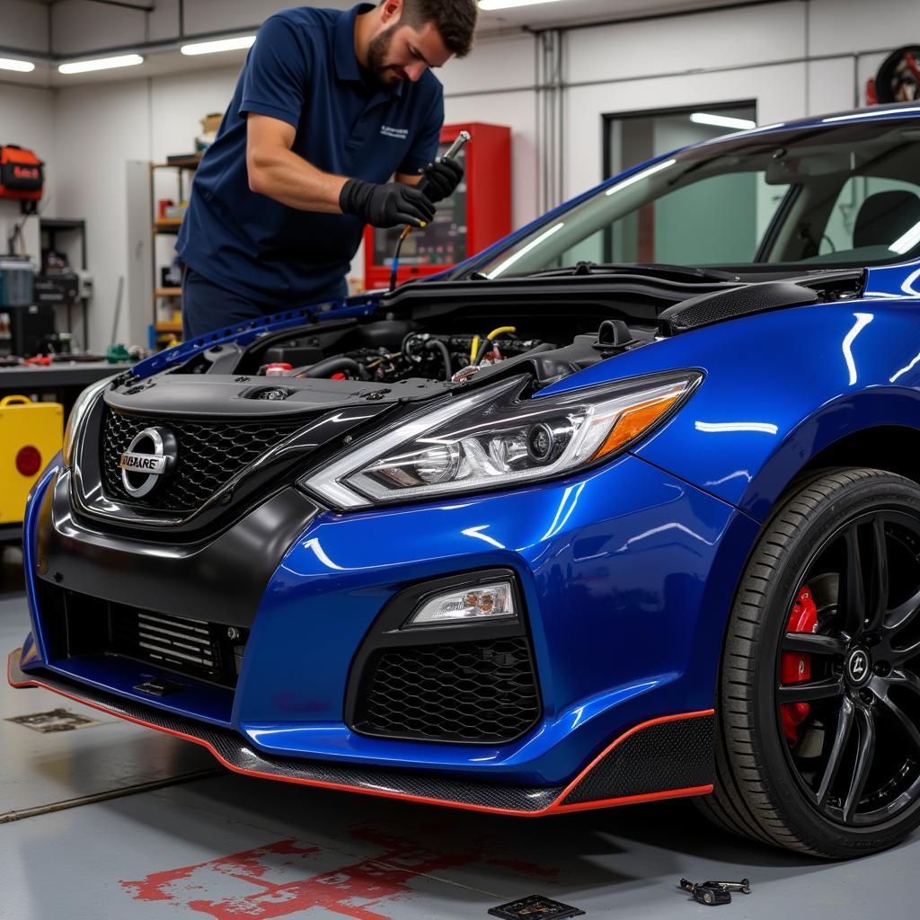 Professional Installation of Nissan Altima GTR Body Kit