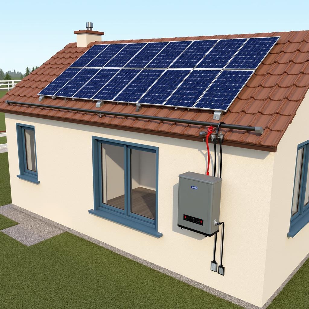 Off-Grid Solar Panel System for Home Power