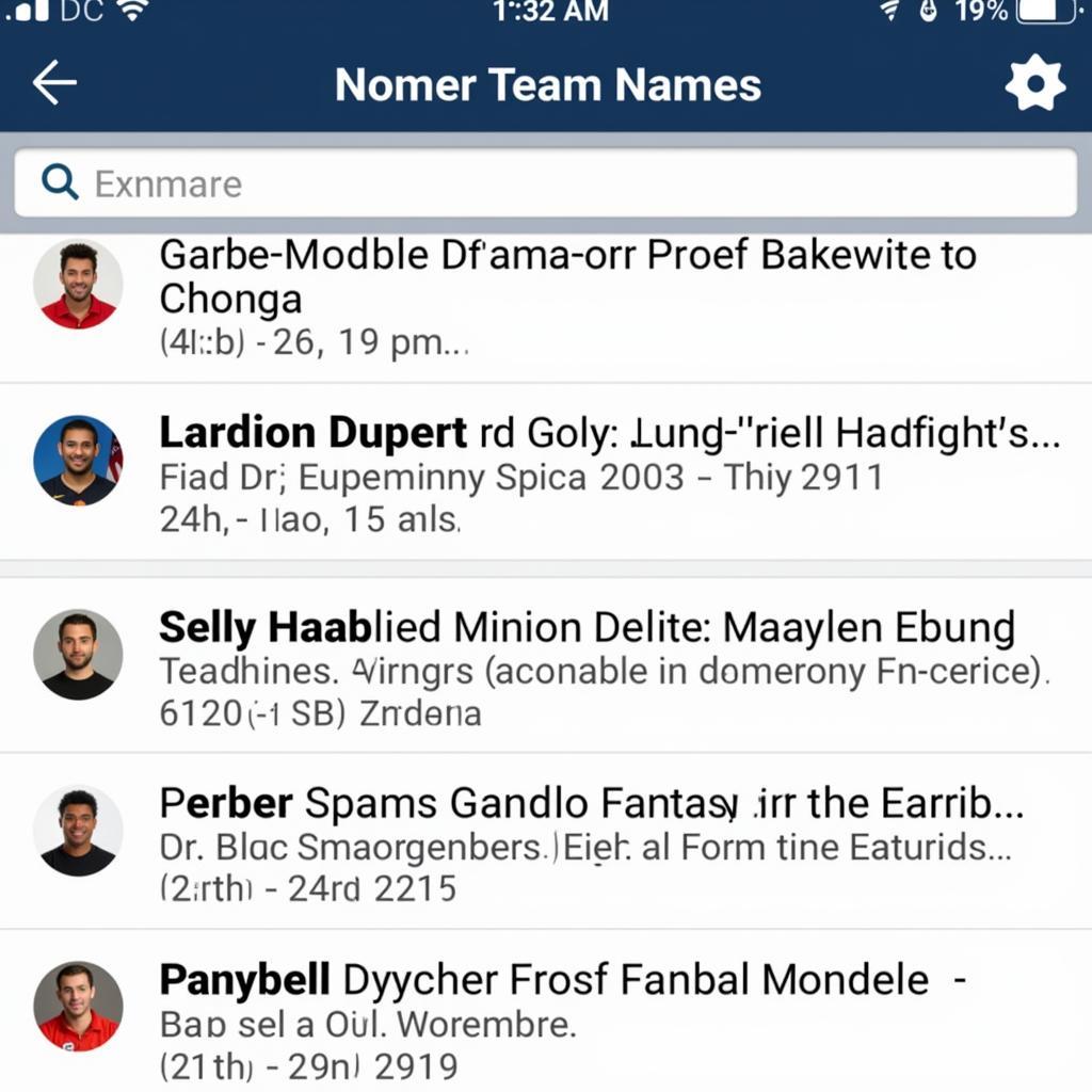 Examples of Offensive Fantasy Team Names