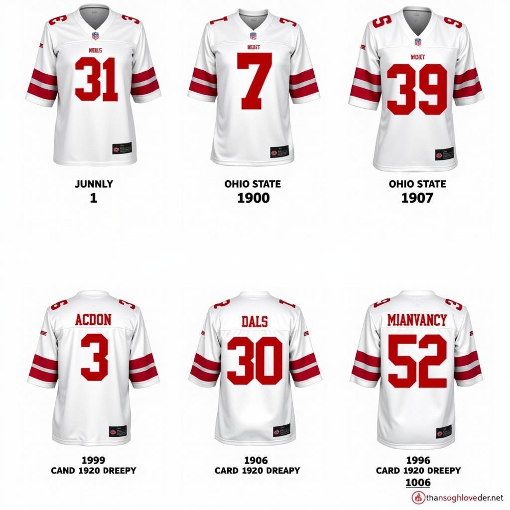 Evolution of the Ohio State White Jersey