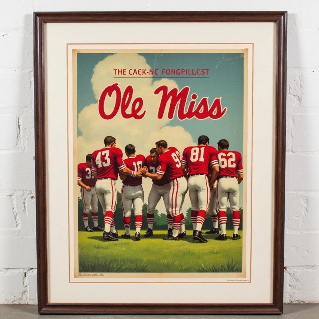 Ole Miss Vintage Football Poster