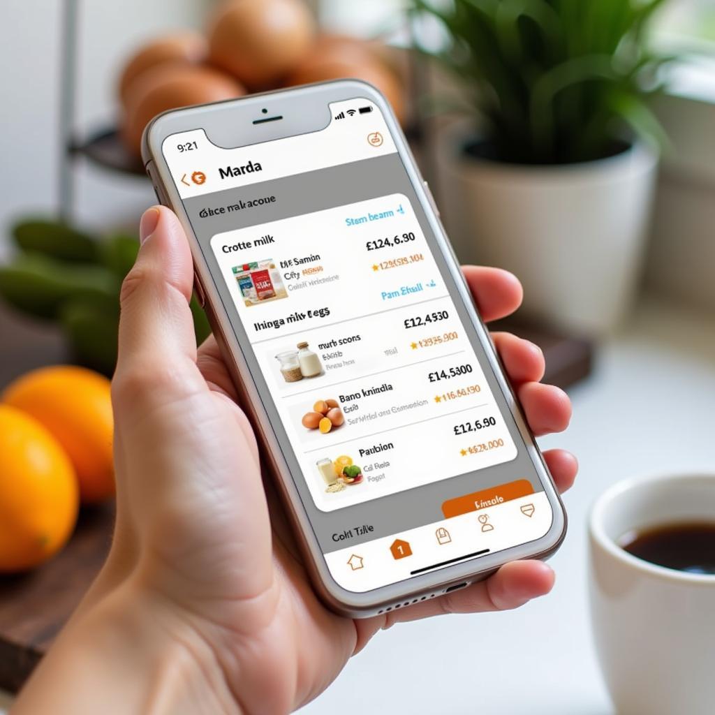 Ordering Milk and Eggs Online via Mobile App