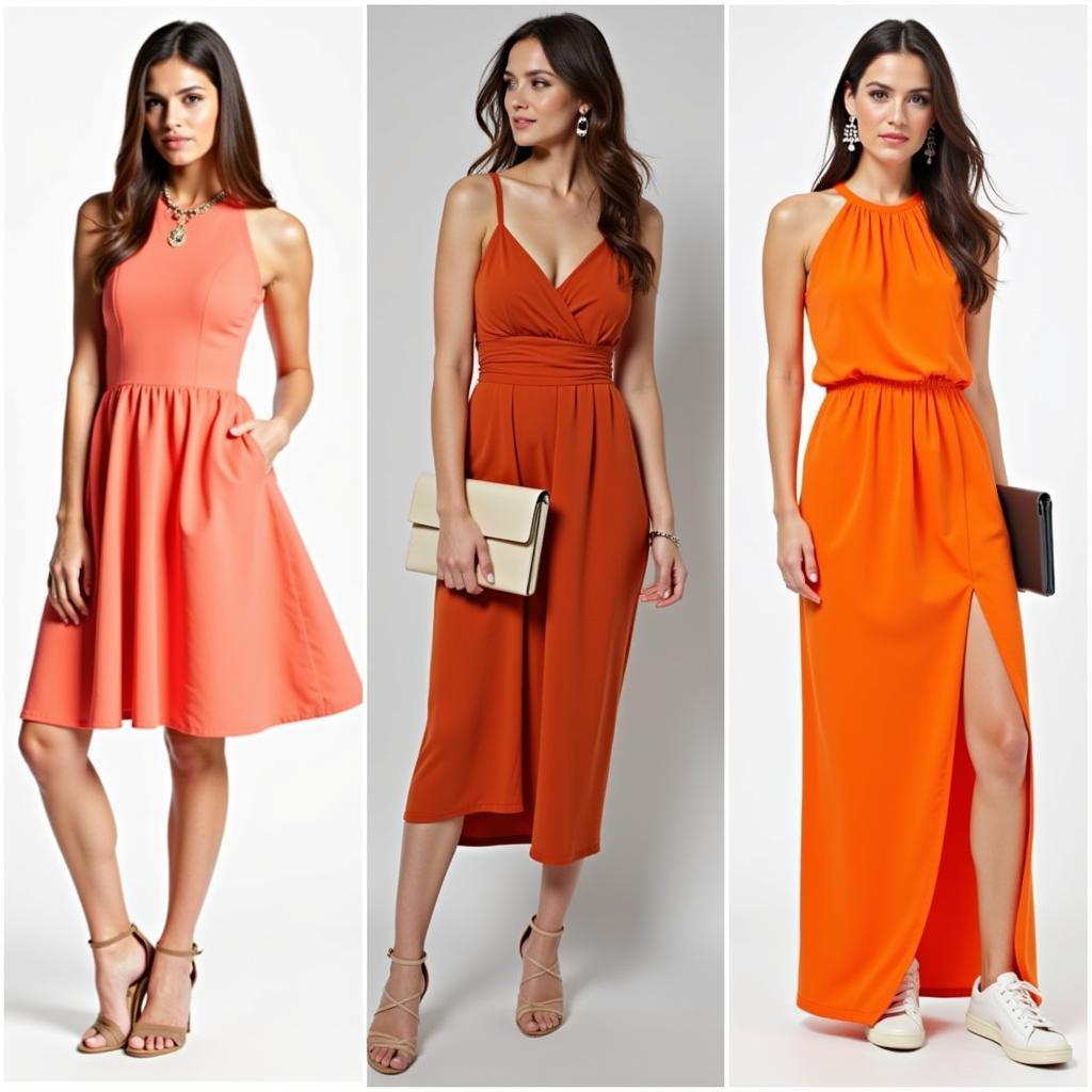 Orange Puffy Dress Styling Ideas