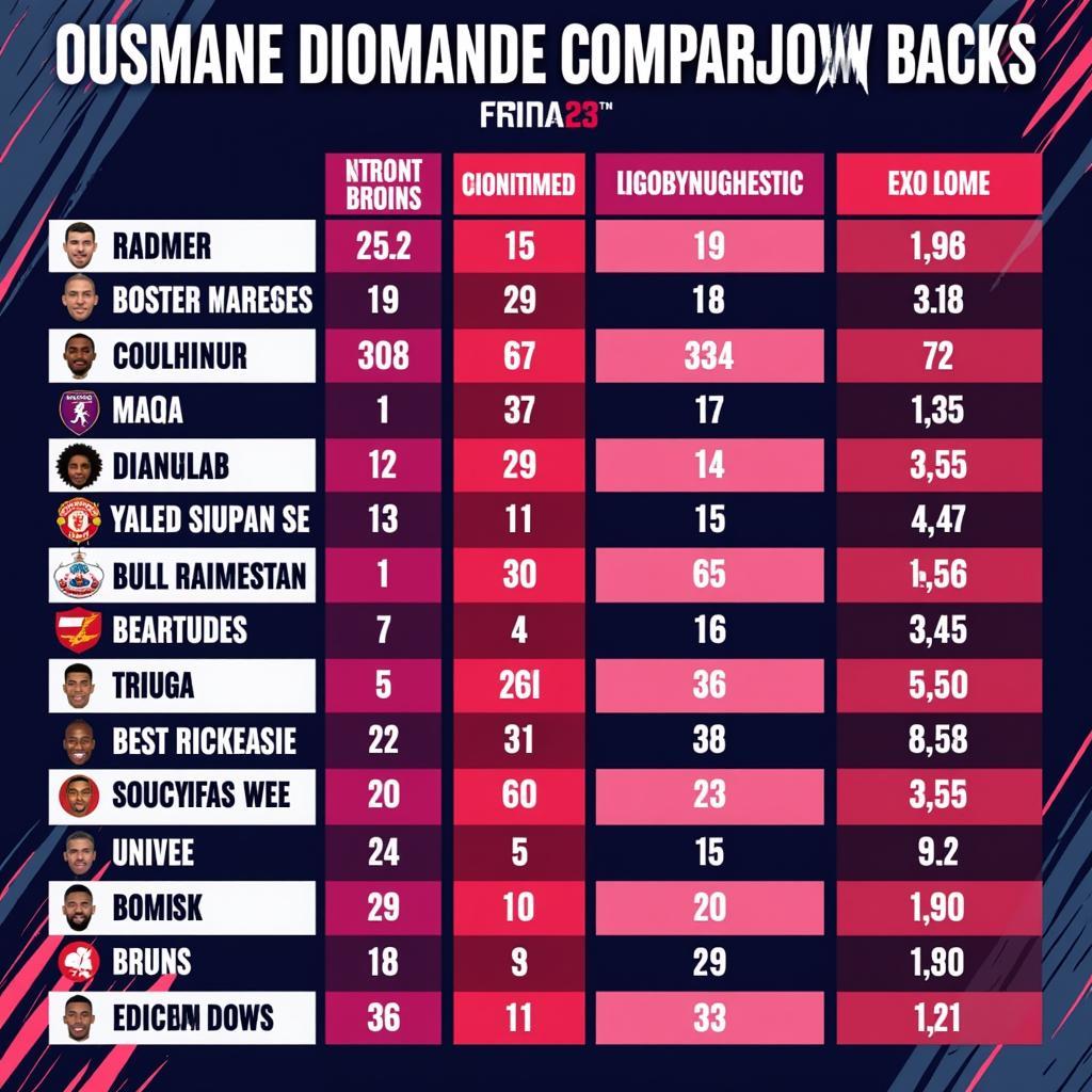 Ousmane Diomande FIFA 23 Compared to Other Centre Backs