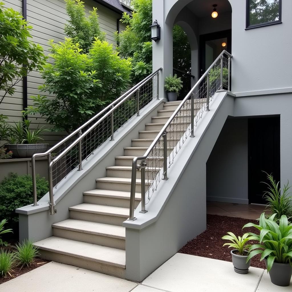 Modern Outdoor Apartment Stairs Design