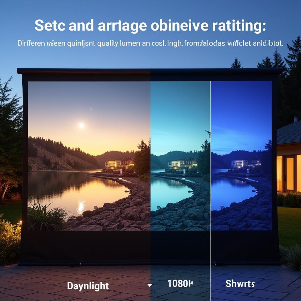 Outdoor Projection Kit Brightness and Resolution Comparison