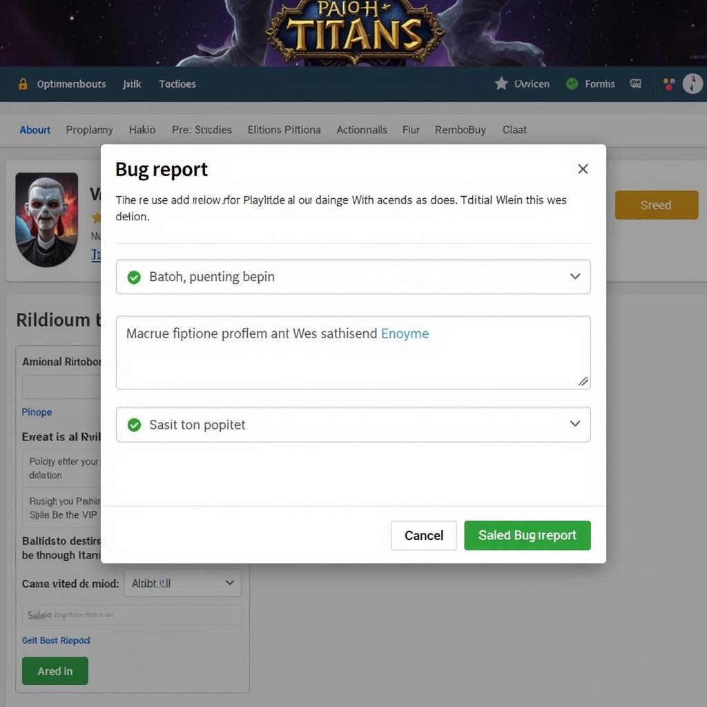 Submitting a Bug Report in Path of Titans