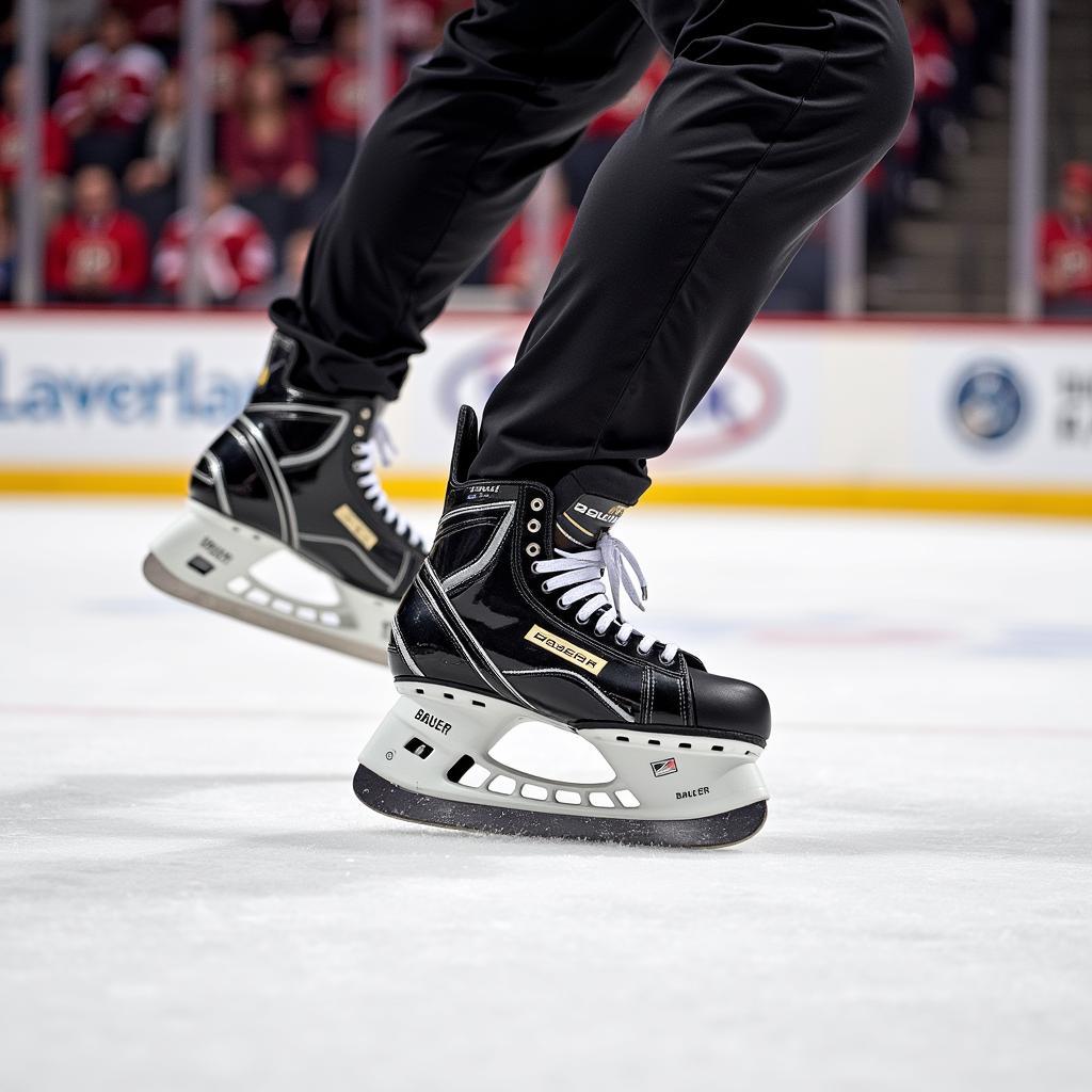 Patrick Kane wearing Bauer Vapor skates